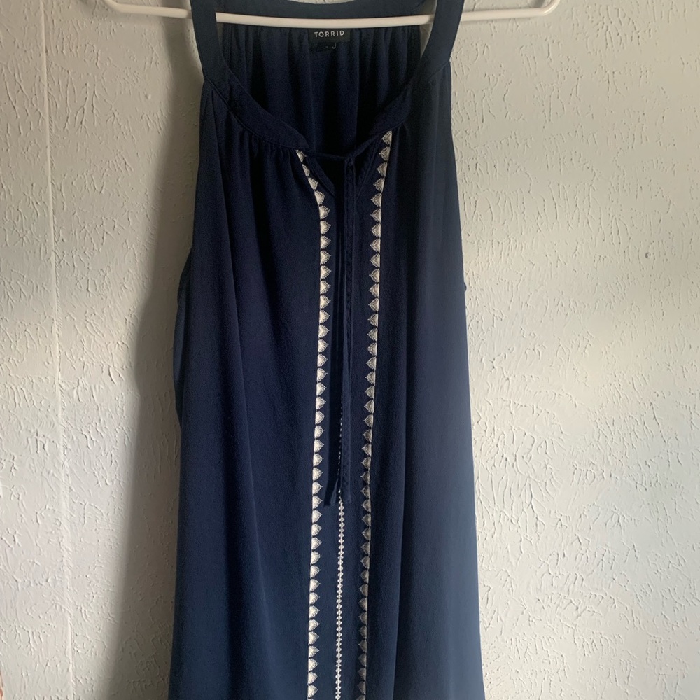Torrid Deep Blue Sleeveless Blouse